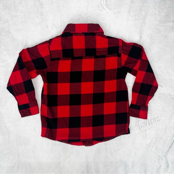 Carter's Red and Black Plaid Button-Down Shirt - Picture 4 of 4